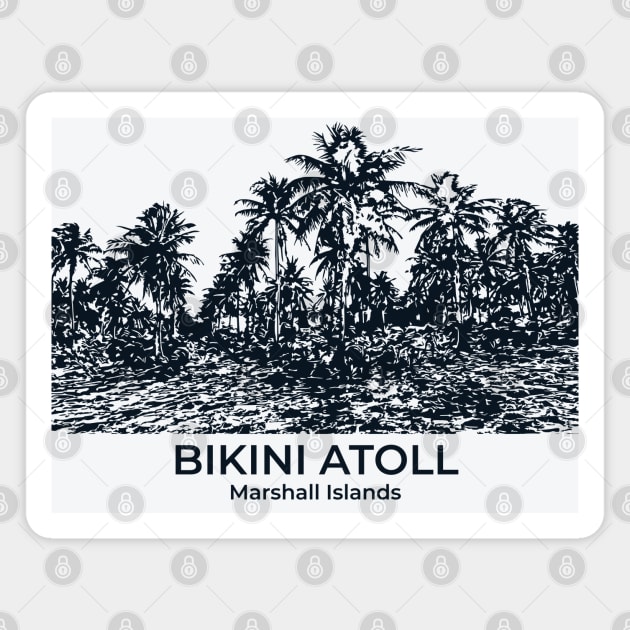 Bikini Atoll - Marshall Islands Magnet by Lakeric